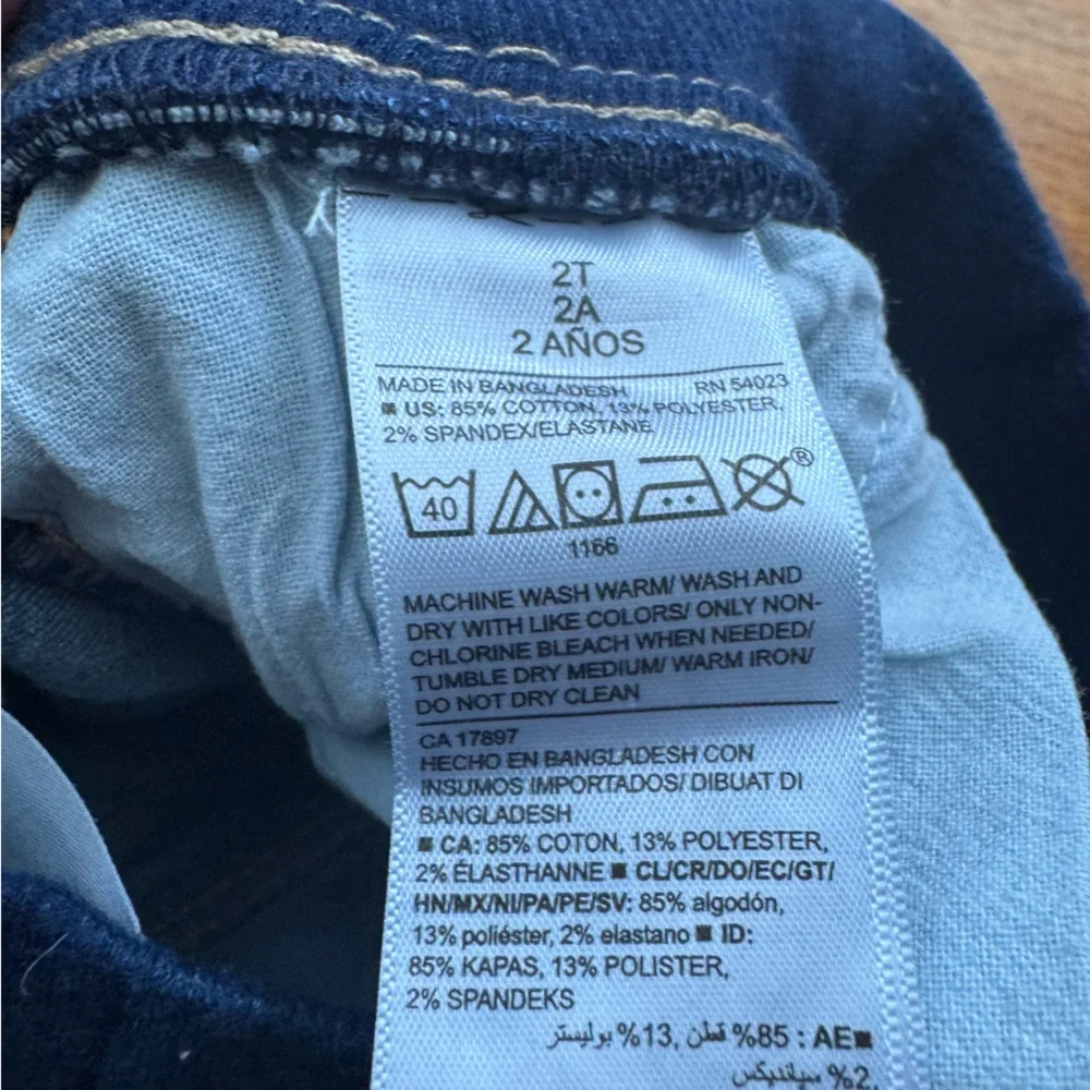 Old Navy Jeans Toddler Karate Skinny Pull On Functional Drawstring Waist